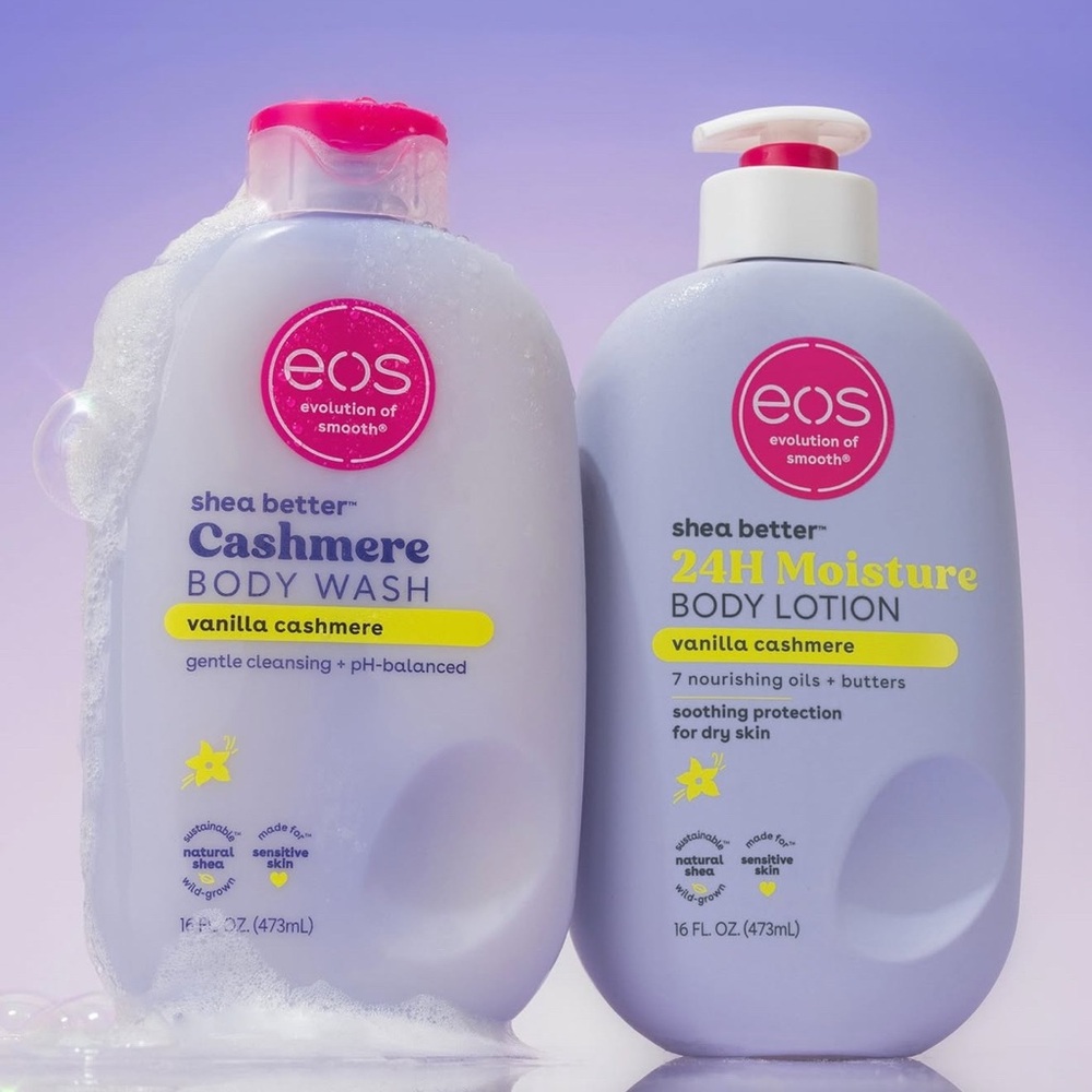 eos Shea Better Vanilla Cashmere Body Wash and Lotion